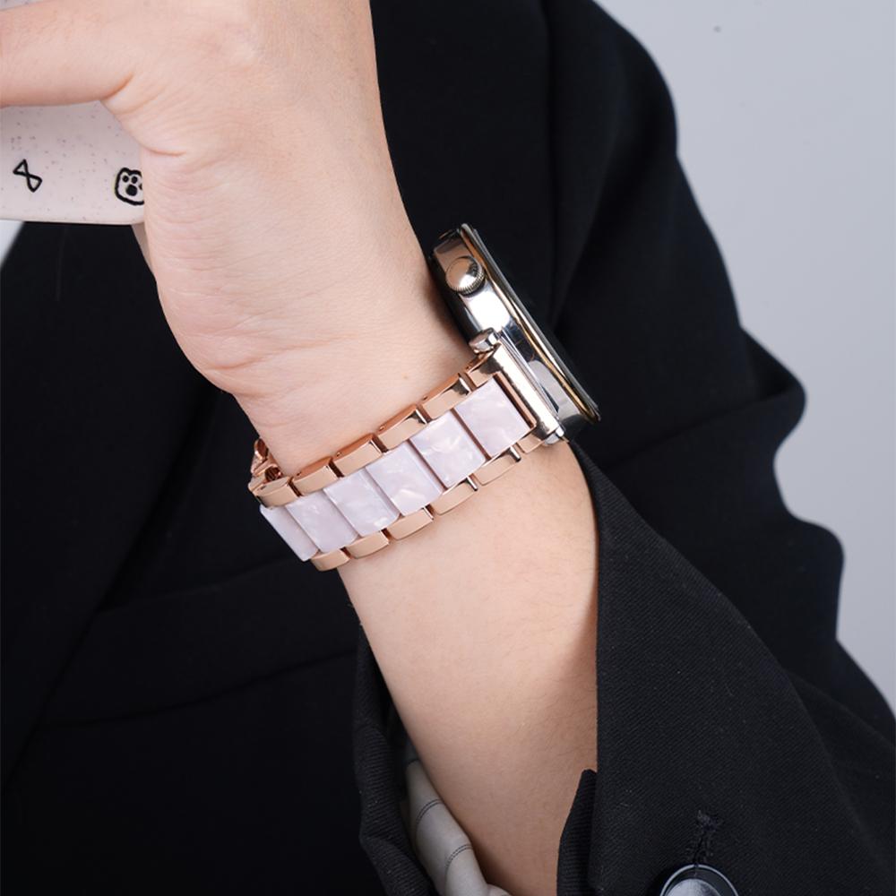 Resin Metal Watch Strap 18mm 20mm 22mm Universal Watch Band Replacement Wristwatch Bracelet For Women Men for Huawei GT5 Pro for Samsung Galaxy Watch