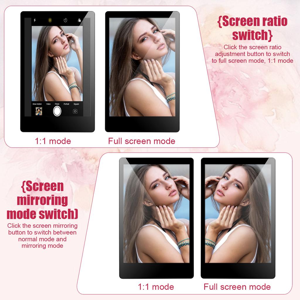 Bezdrátový magnetický monitorový displej pro selfie na mobilní telefon pro chytrý telefon Vlog Živé vysílání Nahrávání videa pro iPhone Android telefon