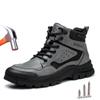 Botas de Segurança Masculinas Soldador Elétrico Indestrutíveis Sapatos com Biqueira de Aço Botas de Trabalho Protetoras Anti-esmagamento Anti-perfuração Sapatos de Segurança para o Trabalho