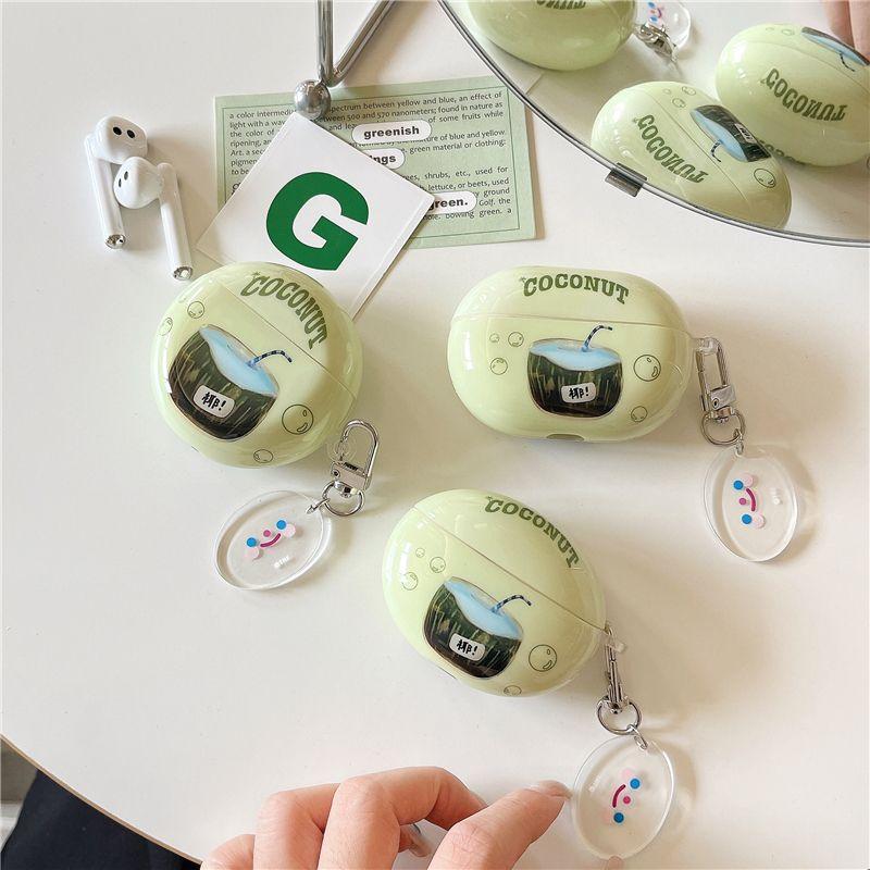 

Case Freebuds3/4 Fresh Coconut Wireless Bluetooth Earbuds Case 4i/4E/5i Silicone Soft Case Freebuds3 Literary Creativity 4 Generation Earphone Bag SE2 Huawei freebuds3 Coconut Mint Green Coconut + Tag