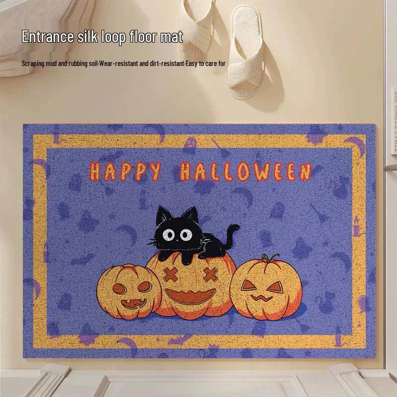 

Halloween Coir Welcome Doormat - Customizable Mud Scraper for Entrance 40x60cm