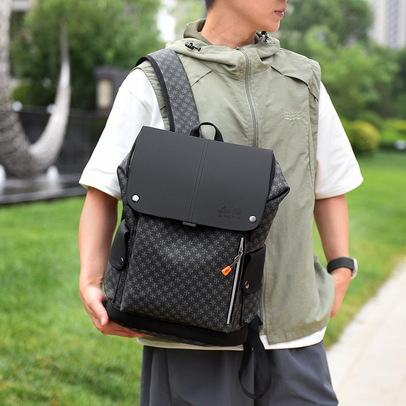 Schoolbag Business Backpack Men's Printed Business Commuter Backpack Travel Casual Large Capacity Laptop Backpack