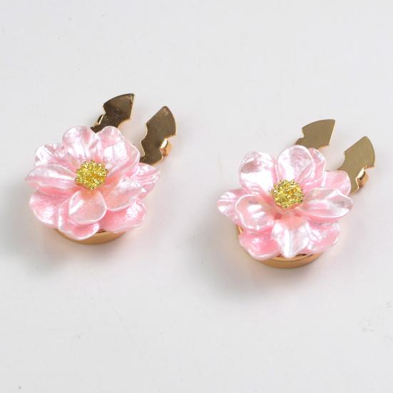 Button Cuff Pearly Luster Gardenia Flower Shape Easy Installation Button Cover Decorative Shirt