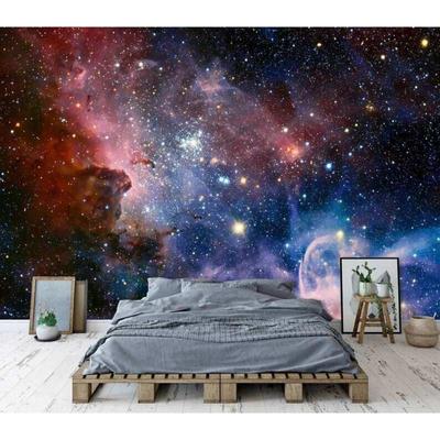 Space Mural 3d Stars Galaxy Wallpaper Living Room Bedroom Backdrop Mural Wallpaper Home Decor