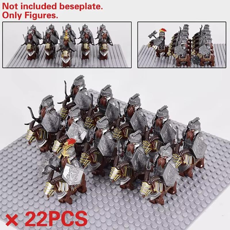 Medieval Dwarf Wild Boar Chariot Army Figures Set Mini Lord Building Blocks Bricks Toy