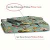 2/3Pcs Flower And Bird Pattern Duvet Cover Set 1 Duvet Cover+1/2 Pillowcase Without Core Vintage Flower And Bird Bonsai Print