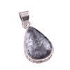Natural Dendrite Opal Gemstone 925 Solid Sterling Silver Gift Pendant 1.5" y4W10
