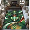 Real Betis Football Print Crystal Velvet Rug, Comfortable Water Absorbent Non Slip Indoor Floor Carpet