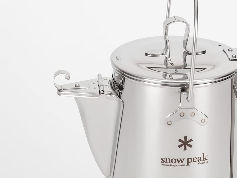 Snow Peak CS-270R Classic Kettle 1.8L Stainless Steel Campfire Direct Flame Boiling Water