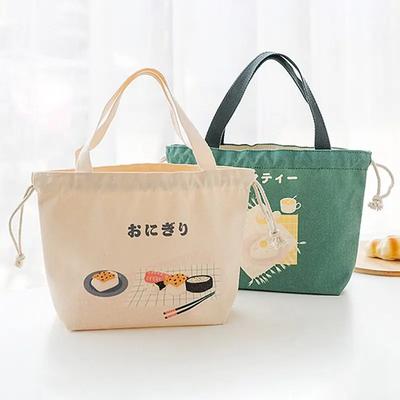 Pattern Cooler Lunch Box Portable Insulated Canvas Lunch Bag Thermal Food Picnic Lunch Bags For Women Kid