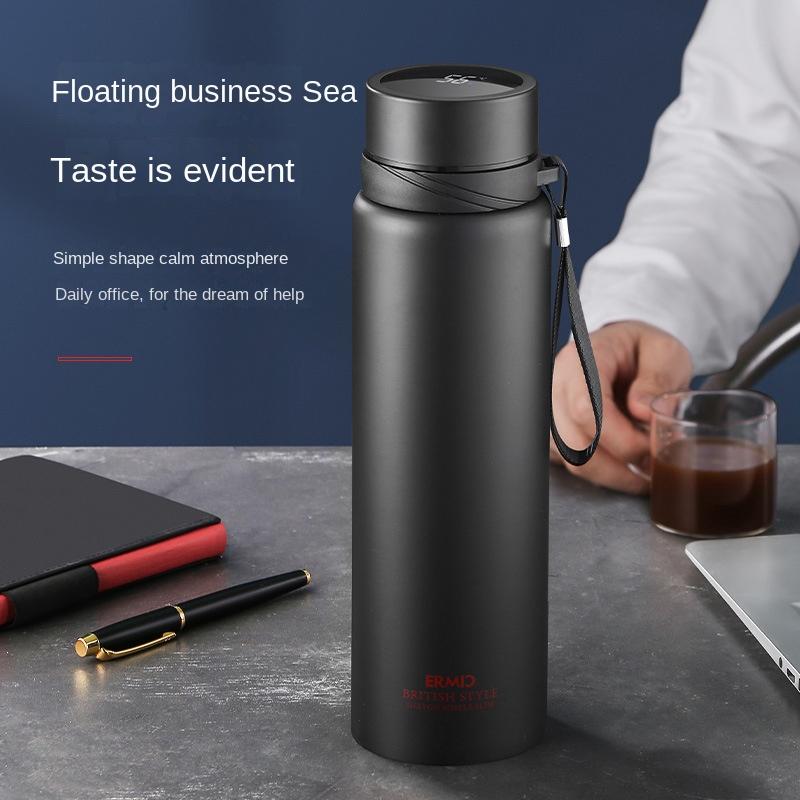 304 stainless steel large-capacity thermos mug men's and women's portable outdoor business mug gift water cup lettering