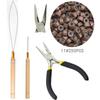 Hair Extension Tool Kit Includes Extension Pliers Crochet Hook Bead Stringer and Nano Ring for Making Styling Accessories