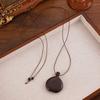 Korean Blogger 2025 Bestseller: Adjustable Black Rope Pendant Necklace - Casual Versatile Fashion Accessory.