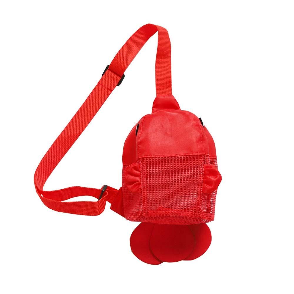 

Breathable Hollow Out Dopamine Pouch Lobster Cartoon Crossbody Bag Children Mesh Chest Bag Beach Red Clownfish