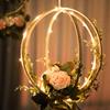 5pcs 15-40cm DIY Hanging Wreath Bamboo/Metal Wreath Iron Ring Hoop Hanging Craft Party Decorations Baby Shower Wedding Wreaths