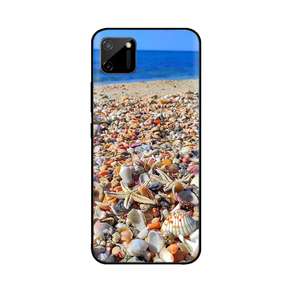 For Oppo Realme C11 RMX2185 Case Cover For Realme C11 2021 RMX3231 Flowers Soft Liquid Silicone Phone Shell for RealmeC11 Coque