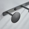Gun Gray Creative Bathroom Coat Rack Hooks Wall-mounted Brushed Gold Brass Bedroom Circle Hanger Bathroom Accessories Chrome
