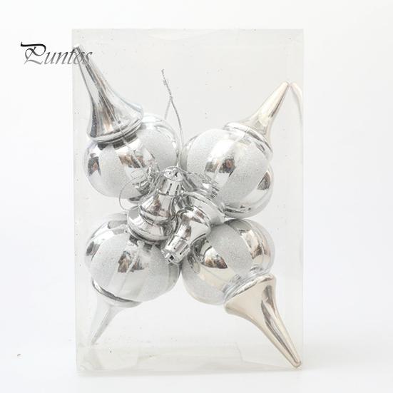 Set pandantiv cu tărtăcuță de Crăciun 4 buc. Decorațiuni festive pentru copac din plastic Pandantive pentru atmosferă colorată de vacanță