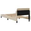 Bed Frame with Headboard  Dover  Cream 90 X 190 Cm Fabric