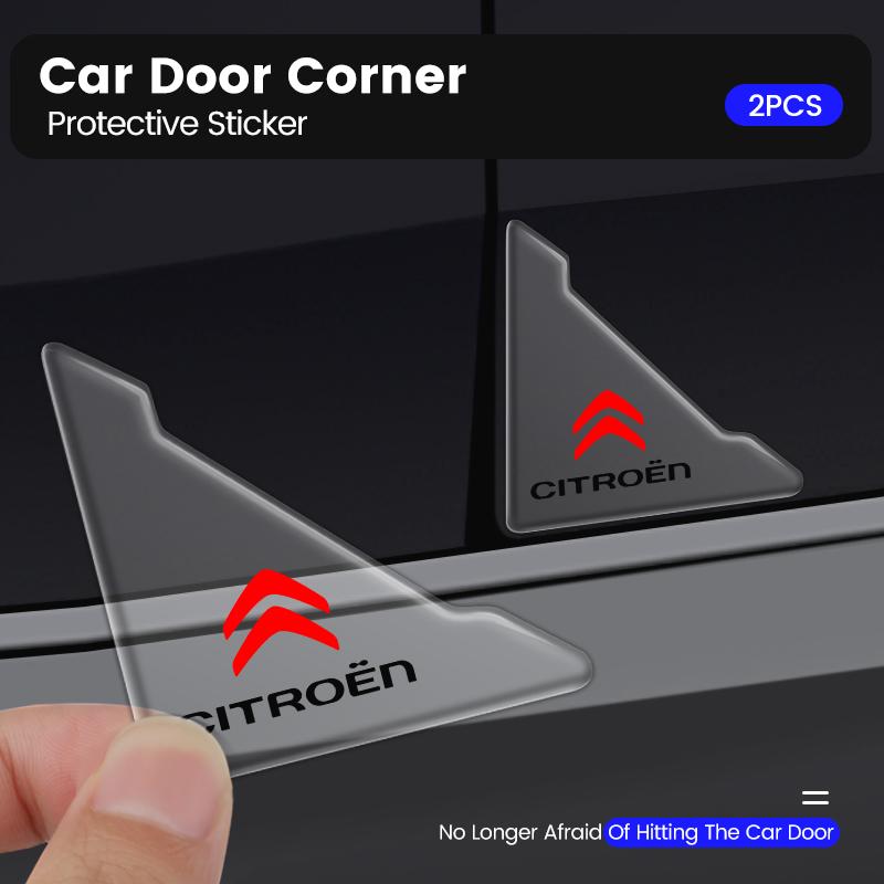 2Pcs Car Door Corner Protective Cover Anti-collision Stickers For Citroen C1 C2 C3 Grand C4 Picasso C4L VTS C-ELYSEE Berlingo aki256