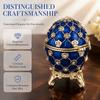 Zinc Alloy Enamel Jewelry Box Hinged Lid Hinged Jewelry Box Egg Trinket Box  Jewelry Storage