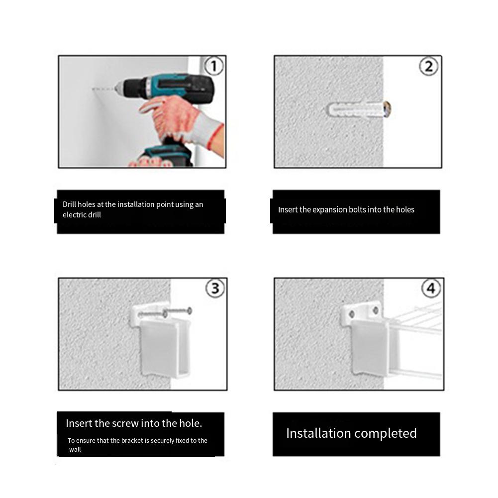 Installation av hyllsystem i garderob Garderobshyllfästen 12,7 mm invändig bredd Plastiska hyllstöd