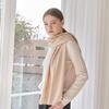 Dal Cashmere Premium Cashmere 100 Knit Scarf Beige Shawl