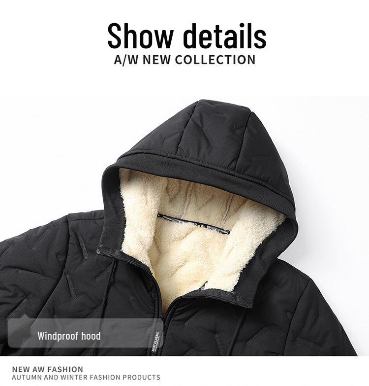 Men's Hooded Winter Jacket - Ultra-Warm Plus Velvet Cotton Outerwear