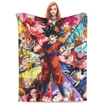 The Anime Legend Dragon Ball Saiyan Flannel Blankets Awesome Throw Blankets for Sofa Bedding Lounge 200x150cm Rug Piece