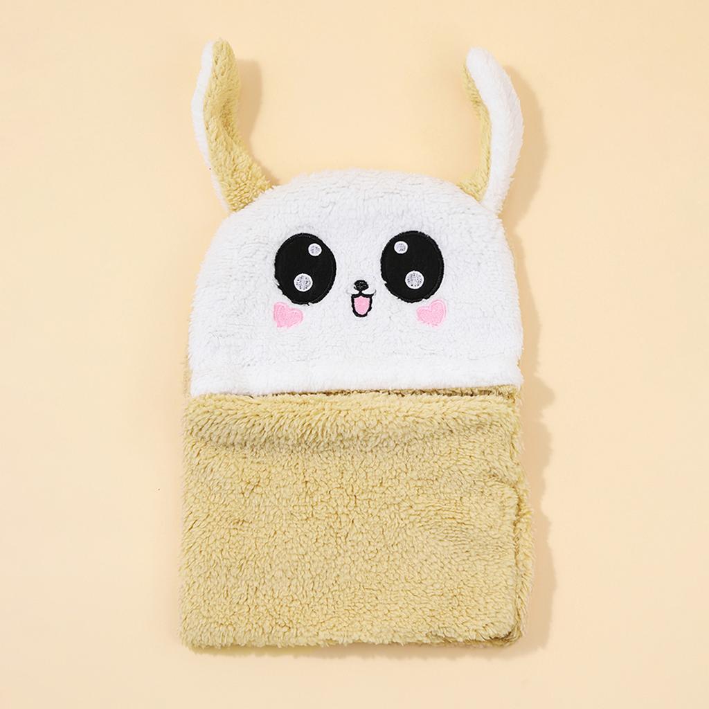 Winter Cartoon Rabbit Coral Velvet Cap Plush Balaclava Kids Caps Double Fleece Baby Scarf Hat Children