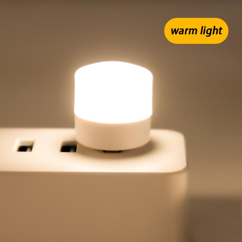 

1Pcs Mini Usb Night Light Warm White Eye Protection Book Reading Light Usb Plug Computer Mobile Power Charging Led Night Lamp Warm light