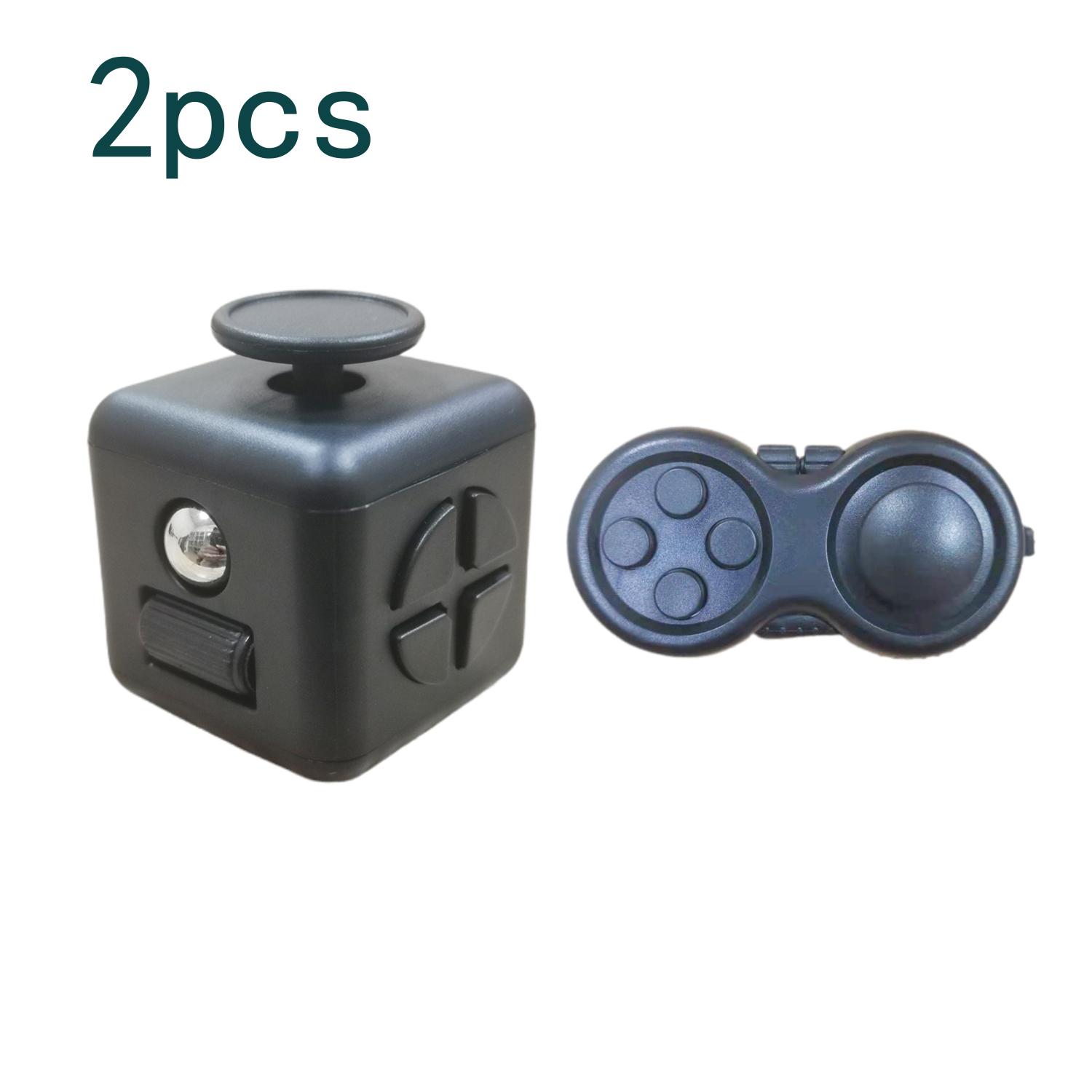 

2 Pcs Fidgeting Plaything Push Counter Stress Toys Hand Game Adult Ease Sensory Decompression Dice Toys For Boys Fingertip Toys