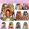 Elegante Anime One Piece Monkey D. Mochila Luffy com Alças de Ombro Ajustáveis