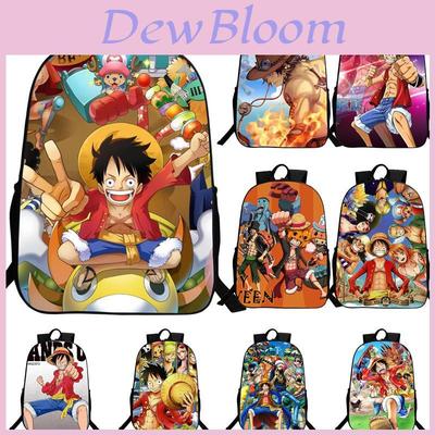 Elegante Anime One Piece Monkey D. Mochila Luffy com Alças de Ombro Ajustáveis