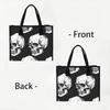 Skull Print Tote Bag Casual Daily Handbag Large Capacity Fashion Shoulder Bag for Outdoor Travel Commute Use