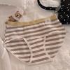 Slip a triangolo da donna per primavera e autunno, in cotone vintage, con cavallo esteso, antibatterici, a vita media