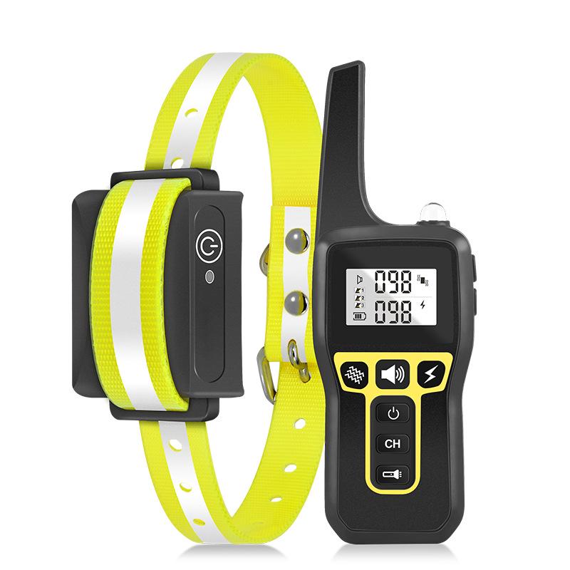 Multi-Color Dog Training Collar with Wireless Remote Control - Customizable Anti-Disturbance Bark Stopper.
