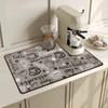 Coffee Cup Drying Mat Non-slip Absorbent Diatoms Tableware Kitchen Counter Drain Coffee Bar Drain Mats Desktop Home Decoration