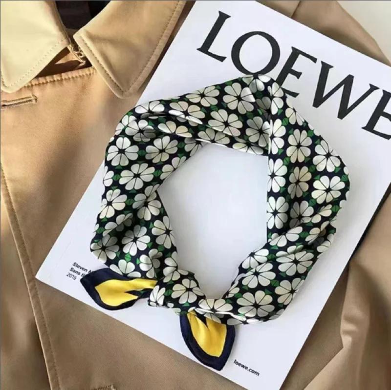 100% Silk Scarf Custom Print Silk Twill Square Scarf for Woman Digital Print Silk Scarf With Your Own Design Neck Ties