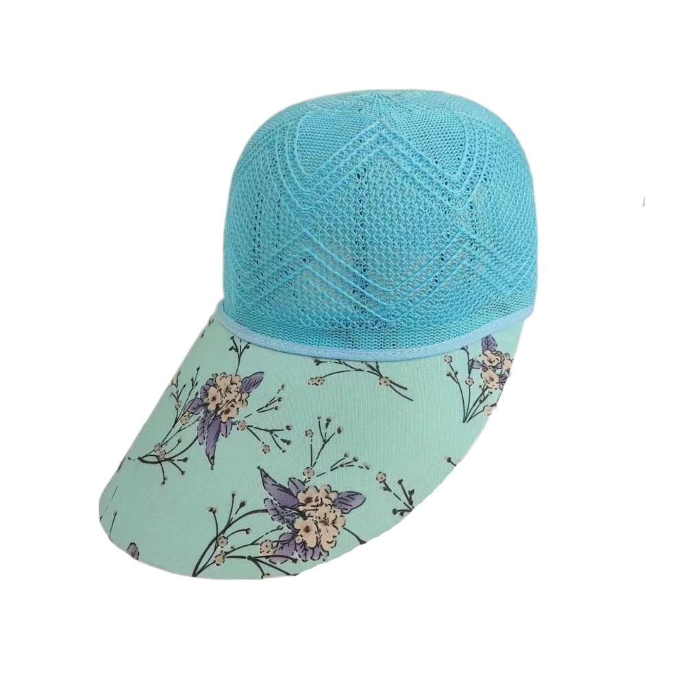 

Anti-UV Fisherman Hat Breathable Sun Visor Cap Beach Hat Spring Summer Blue Plum Blossom