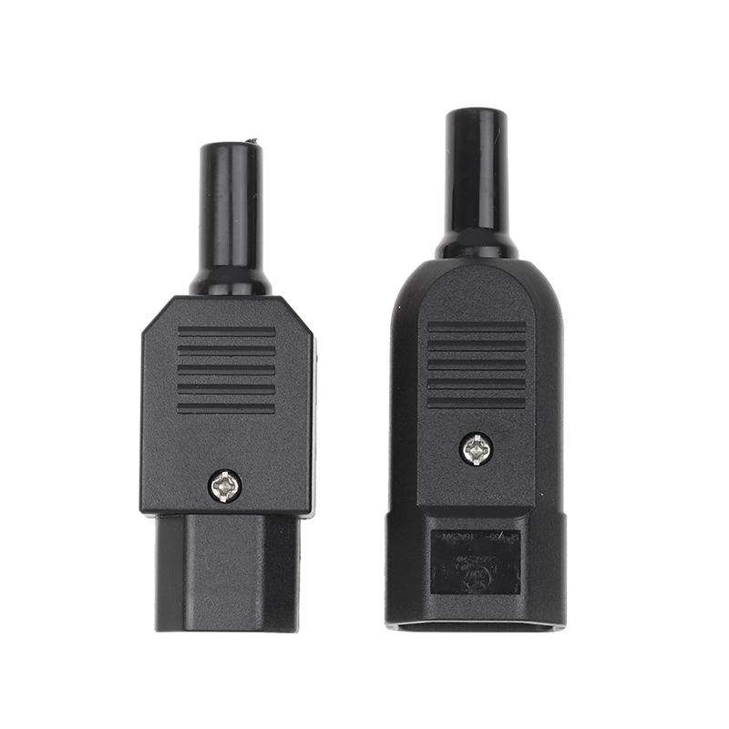 1Pc 16A 250V Straight Cable Plug Connector C13 C14 Female Male Plug Rewirable Power Connector 3 Pin Ac Socket Industrial Plug