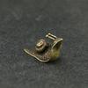 Cute Mini Vintage Brass Snail Portable Animal Statue Incense Holder Props Home Office Desk Decoration Ornament Hand Toy Gift