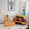 Simulated Plushie Hamburger Headrest Plaything Realistic Cushioned Quick Edible  Hamburger Hurl Headrest Alongside Blanket 2 In 1 Headrest