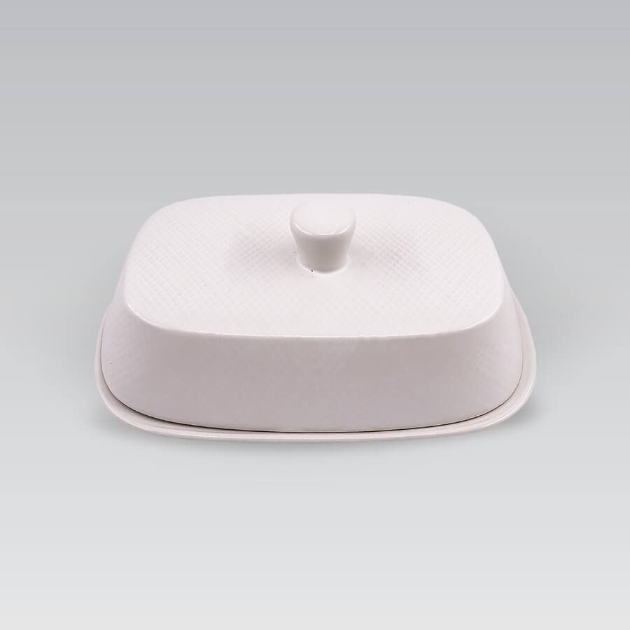 Ceramiczna maselniczka maselnica na masło MAESTRO WHITE MR-20002-45