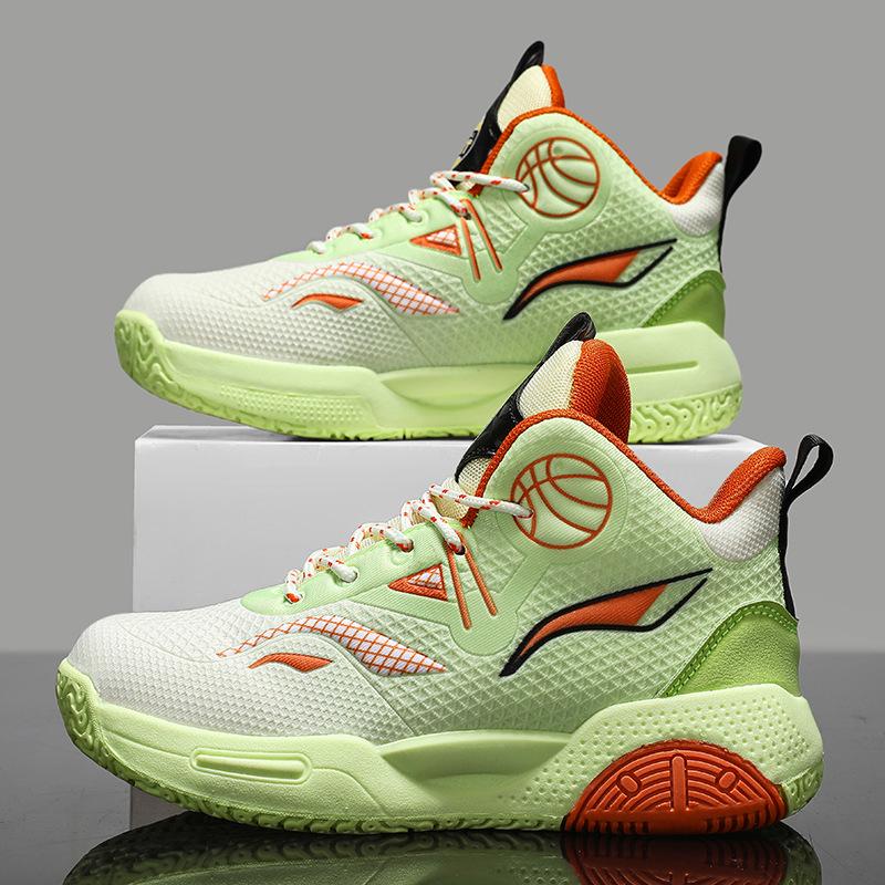 Atmungsaktive Mesh-Jungen-Basketballschuhe Frühjahr/Herbst 2026: Rutschfeste Sportschuhe für mittelgroße bis große Kinder