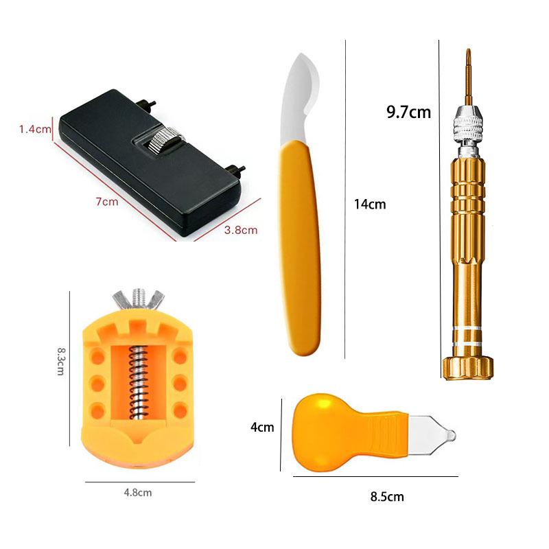 11-Piece Watch Repair Kit: Watch Press, Battery Replacement, and Link Replacement Tools