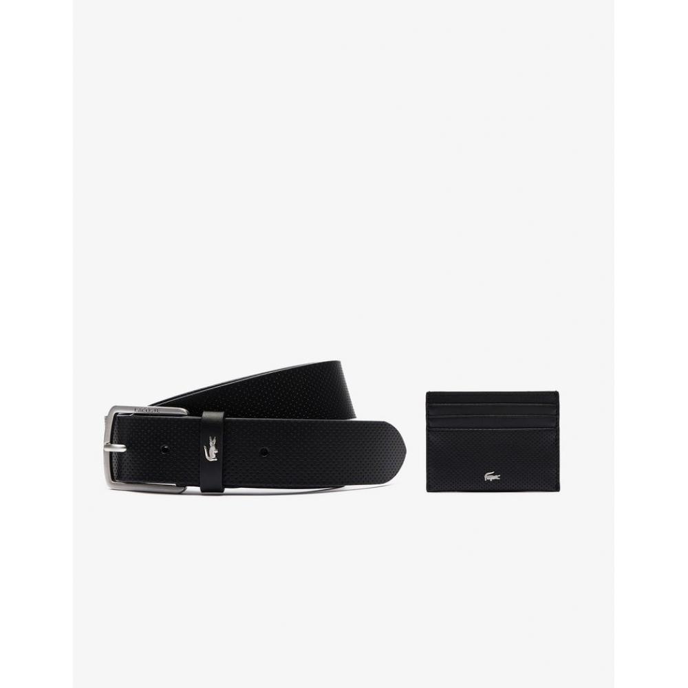 

LacoSte Men S Card Wallet Belt Gift Set Rc4092m54g 000 110