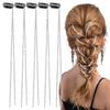 MAYCREATE® 5 Peças Correntes de Presilha de Cabelo com Strass Tranças Acessórios de Cabelo para Mulheres Estilosas Extensões de Cabelo de 20 Polegadas Meninas Brilhante Cristal Prata Corrente de Cabelo