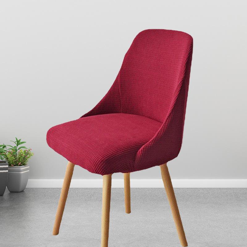 

1/2/4PC Stretchy Solid Color Low Back Curved Chair Cover Full Coverage Dust-proof Back Dining Chair Slipcover Home Hotel Decor 1PC