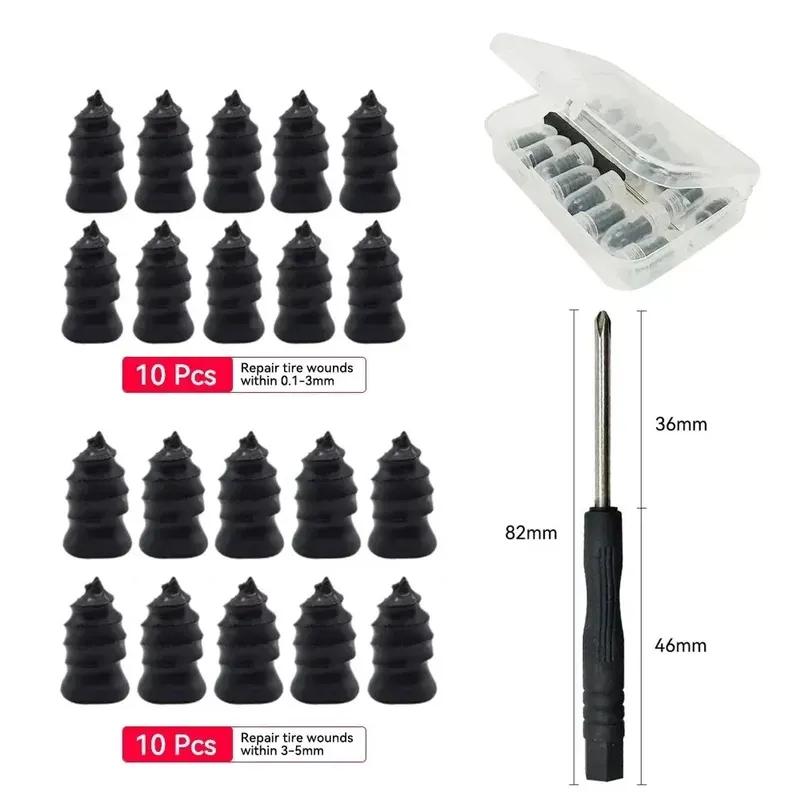 10-21PCS Vacuum Tire Repair Kit Rubber Nails & Screws Universal Tubeless Tyre Patch Tools for Car Motorcycle Truck Accessories